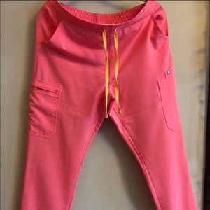 Figs scrubs yola neon pink medium